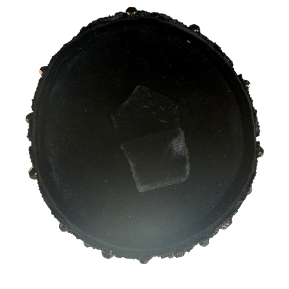 1960s Evelyn Varon‎ Beaded Velvet Pillbox Hat - Picture 3 of 6